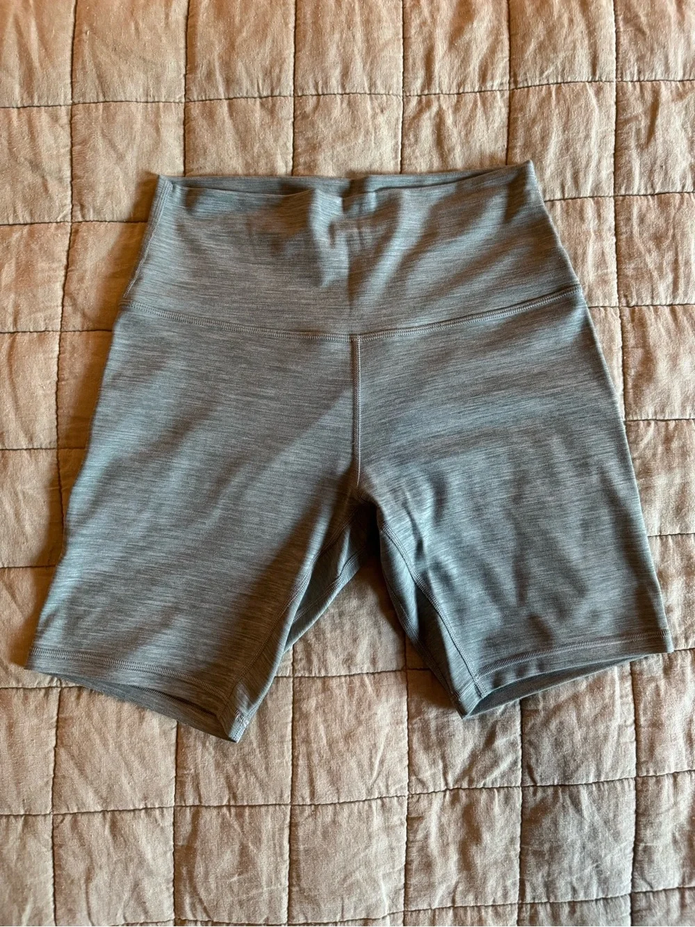 Lululemon Heathered Blue Bike Shorts